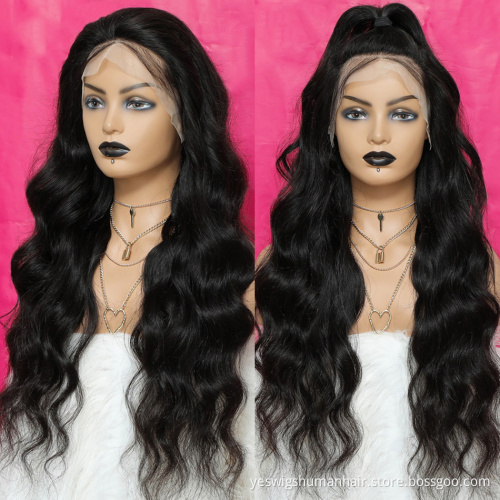 Wholesale Very Popular Cheap Raw Brazilian Virgin Human Hair Body Wave 13X6 Lace Front Wigs With Baby Hair Density Supernatural